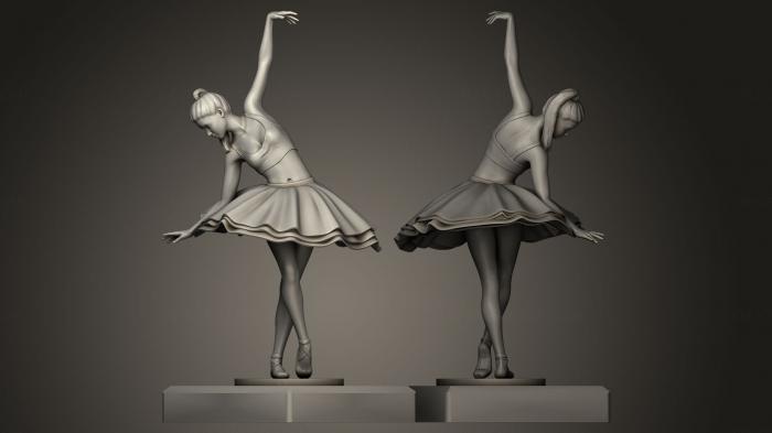 نموذج ثلاثي الأبعاد لآلة CNC تماثيل الفتيات راقصة الباليه 2